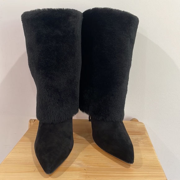 NWOT ALEXANDRE BIRMAN Eskimo Lamb Shearling Stiletto Boots - Picture 14 of 16